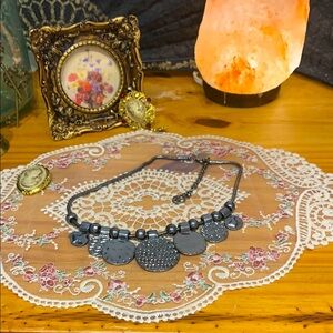 Chic Black Beaded Necklace